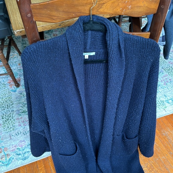 Madewell Cardigan Jacket in Navy - Picture 4 of 5